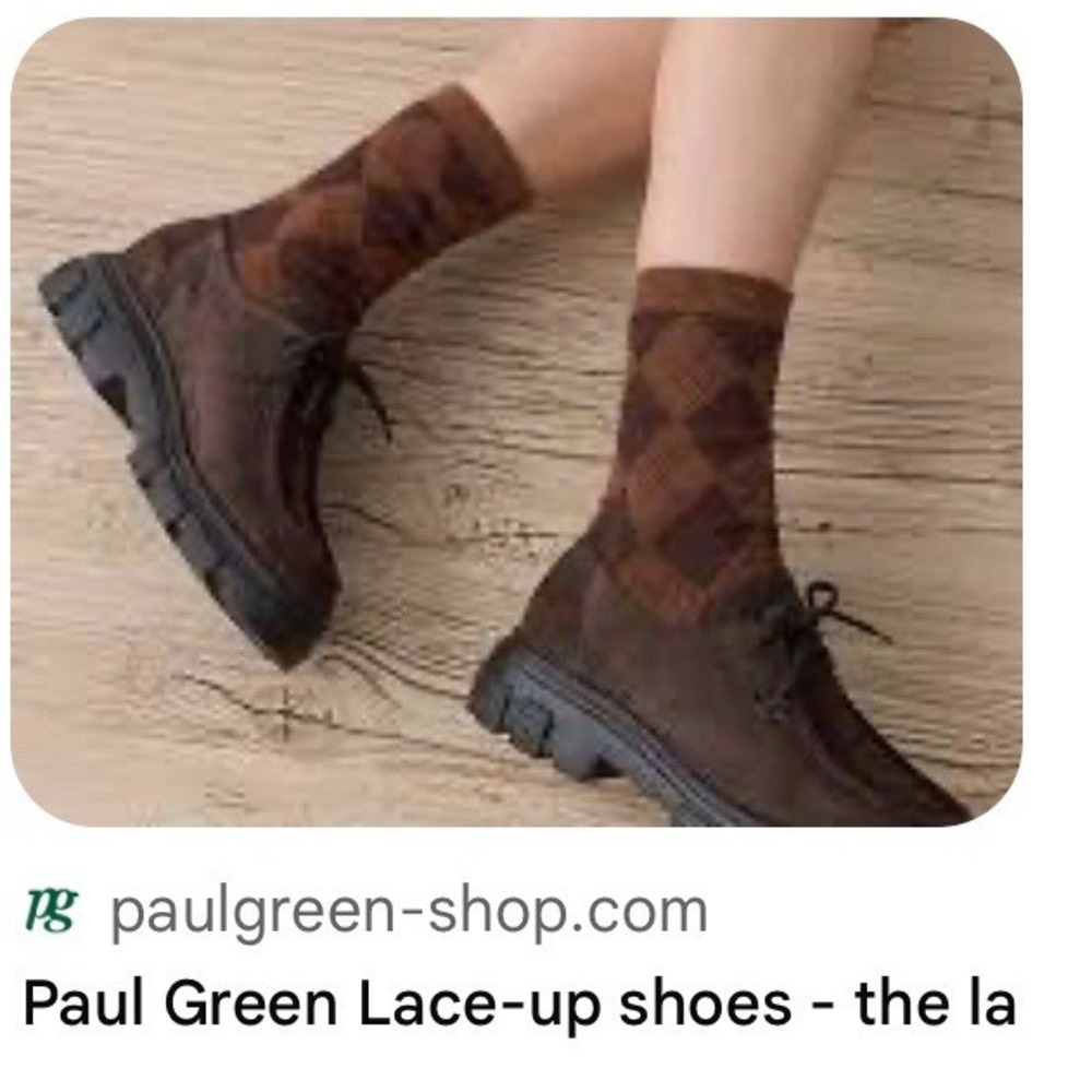 $400 Paul Green Women Sz 9 US/6.5UK Brown Suede Lace Up Shoes